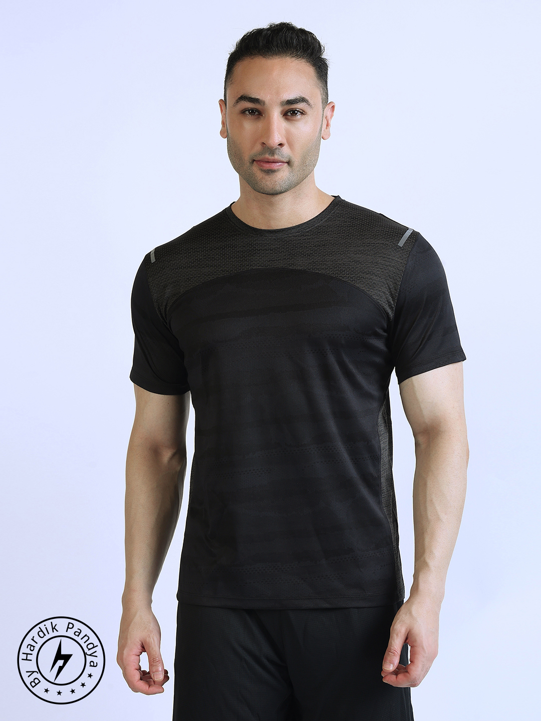 Men Zeal Round Neck Quick Dry Camo T-Shirt for Gym, Running, Yoga, Indoor & Outdoor Sports