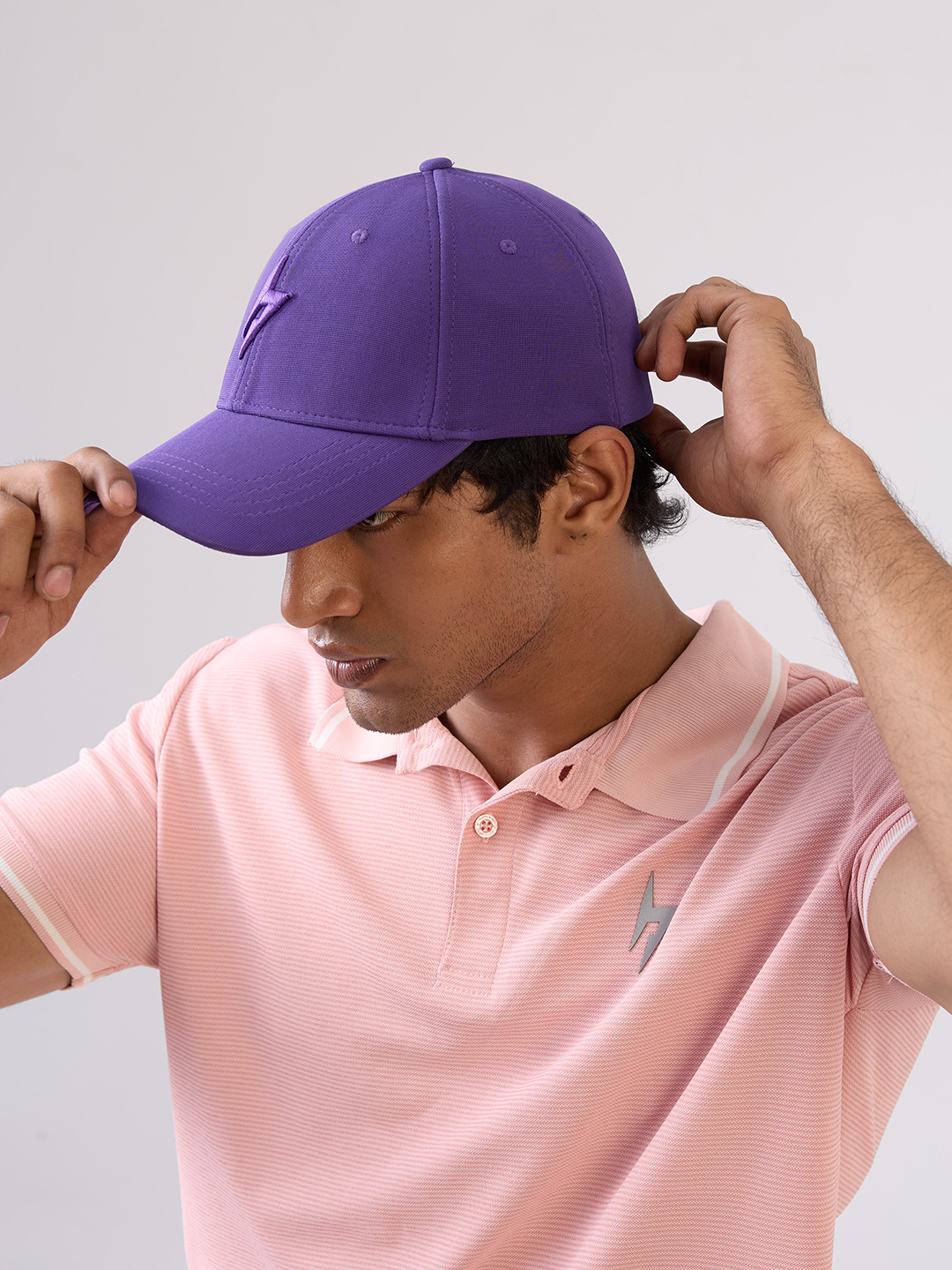 Hardik Pandya Thunderbolt Adjustable Closure Baseball Cap For Running and Outdoor Activities (Purple) (3)