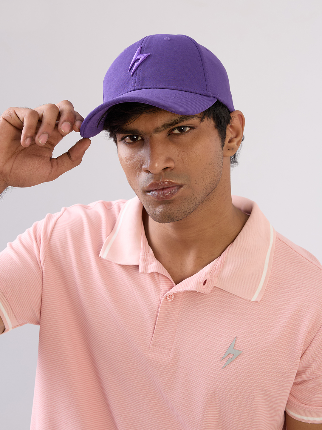 Hardik Pandya Thunderbolt Adjustable Closure Baseball Cap For Running and Outdoor Activities (Purple) (2)
