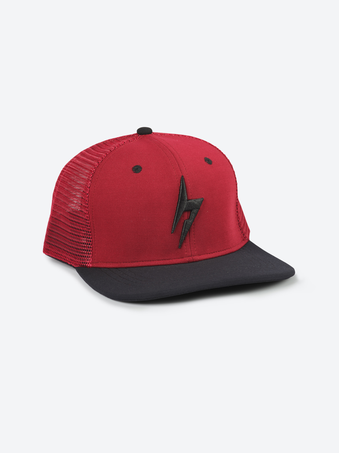 Hardik Pandya Bolt Mesh Snapback Adjustable Hiphop Polyester Cap (Red Black) (2)