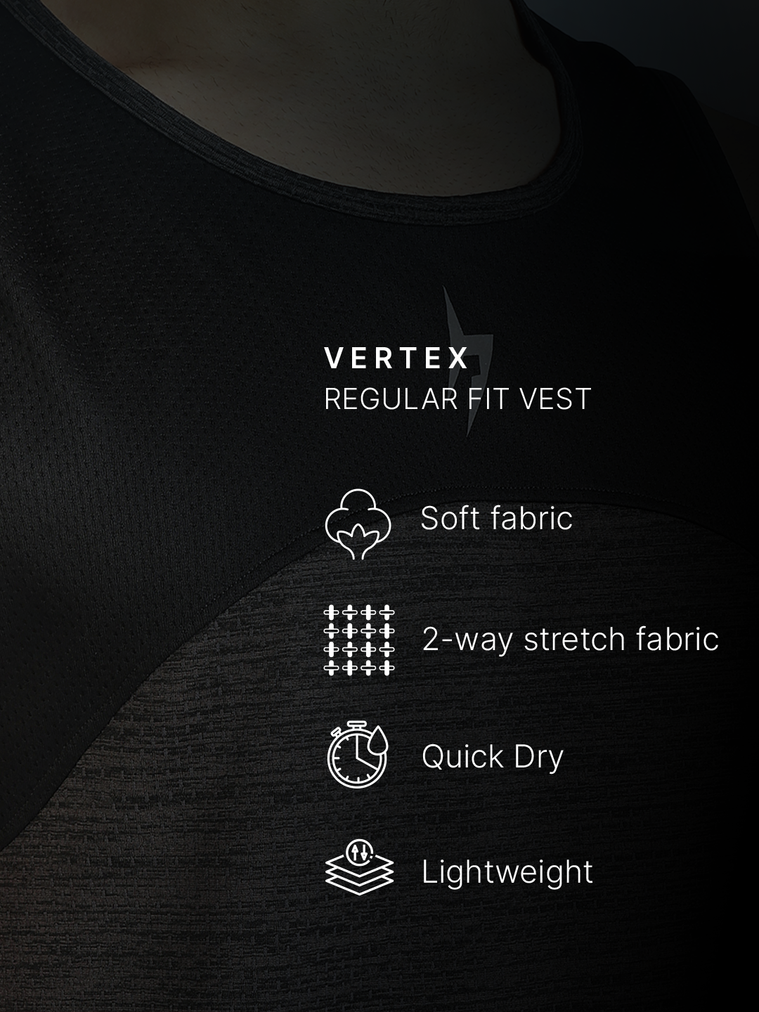 Hardik Pandya Vertex Regular Fit Vest in Black for Men (10)