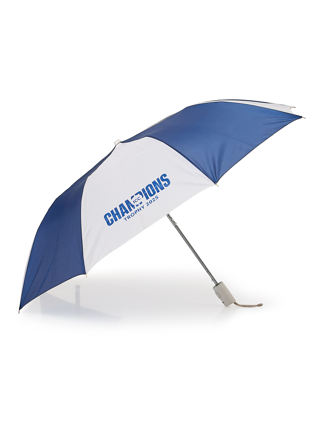ICC Champion-2025 ICC Champions Trophy 2025 - 24 Inch 2-Fold Automatic Umbrella for Men and Women - Blue/White (1)