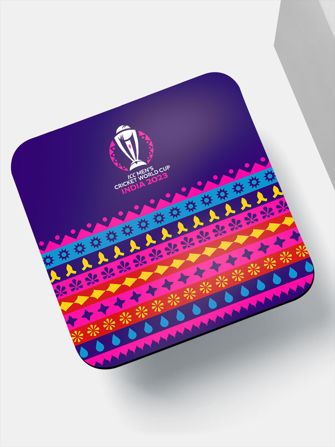 ICC CWC-23 Official ICC CWC-23 Square Coasters-(Pack of 4) (5)