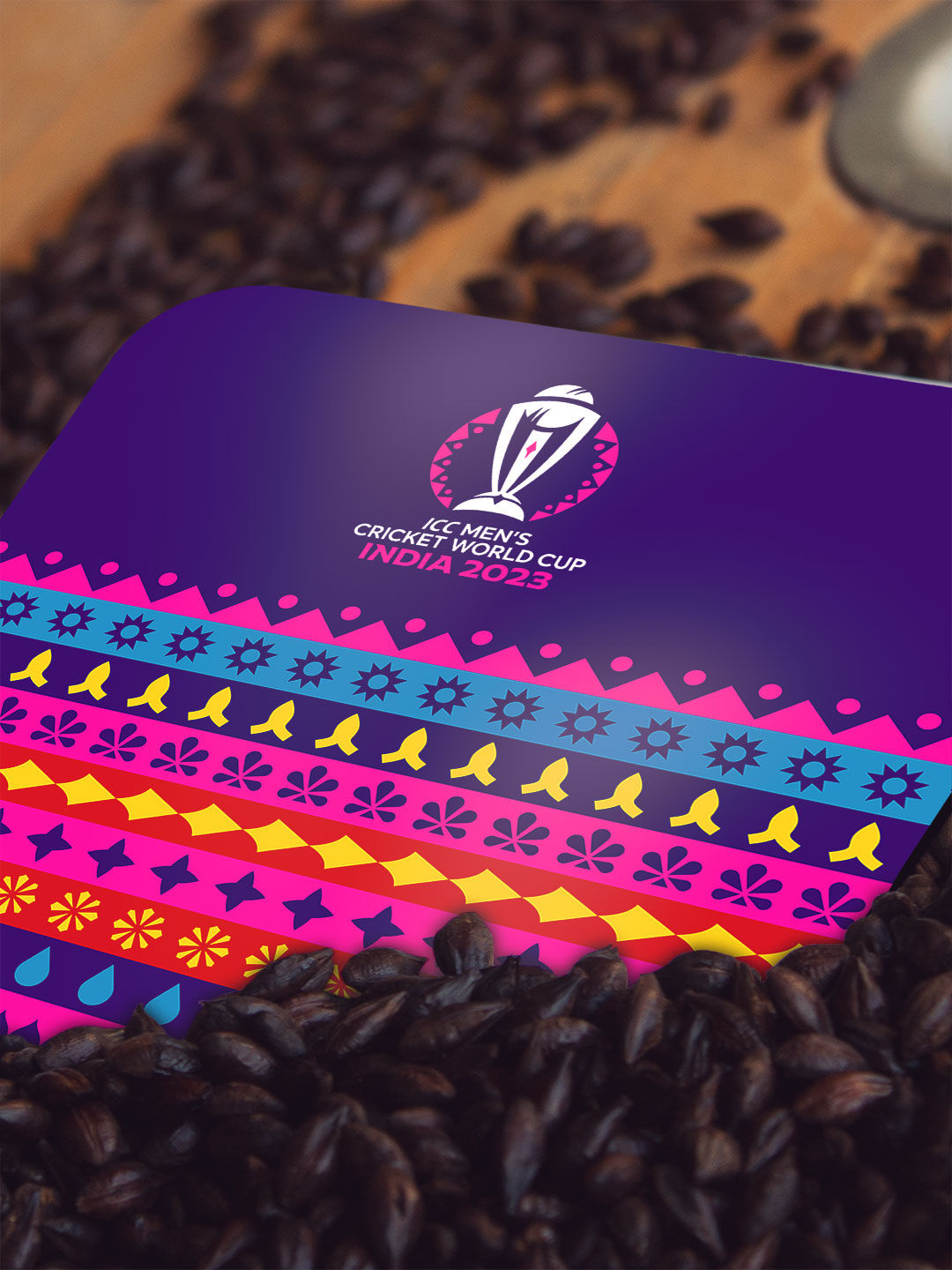 ICC CWC-23 Official ICC CWC-23 Square Coasters-(Pack of 4) (7)