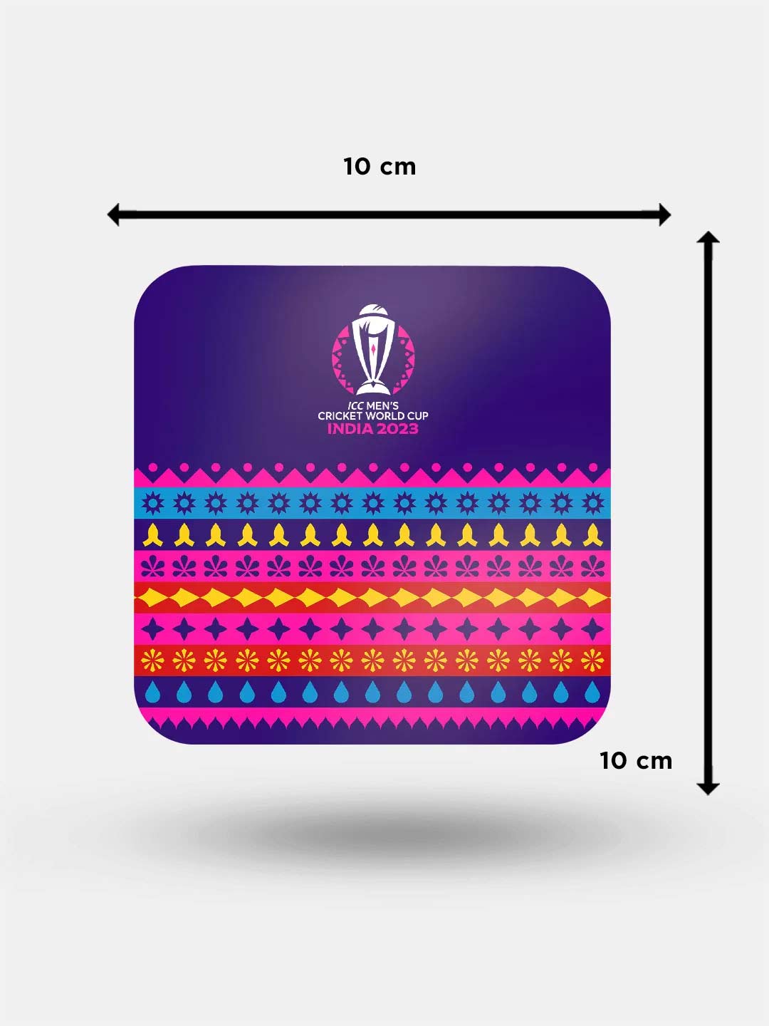 ICC CWC-23 Official ICC CWC-23 Square Coasters-(Pack of 4) (13)