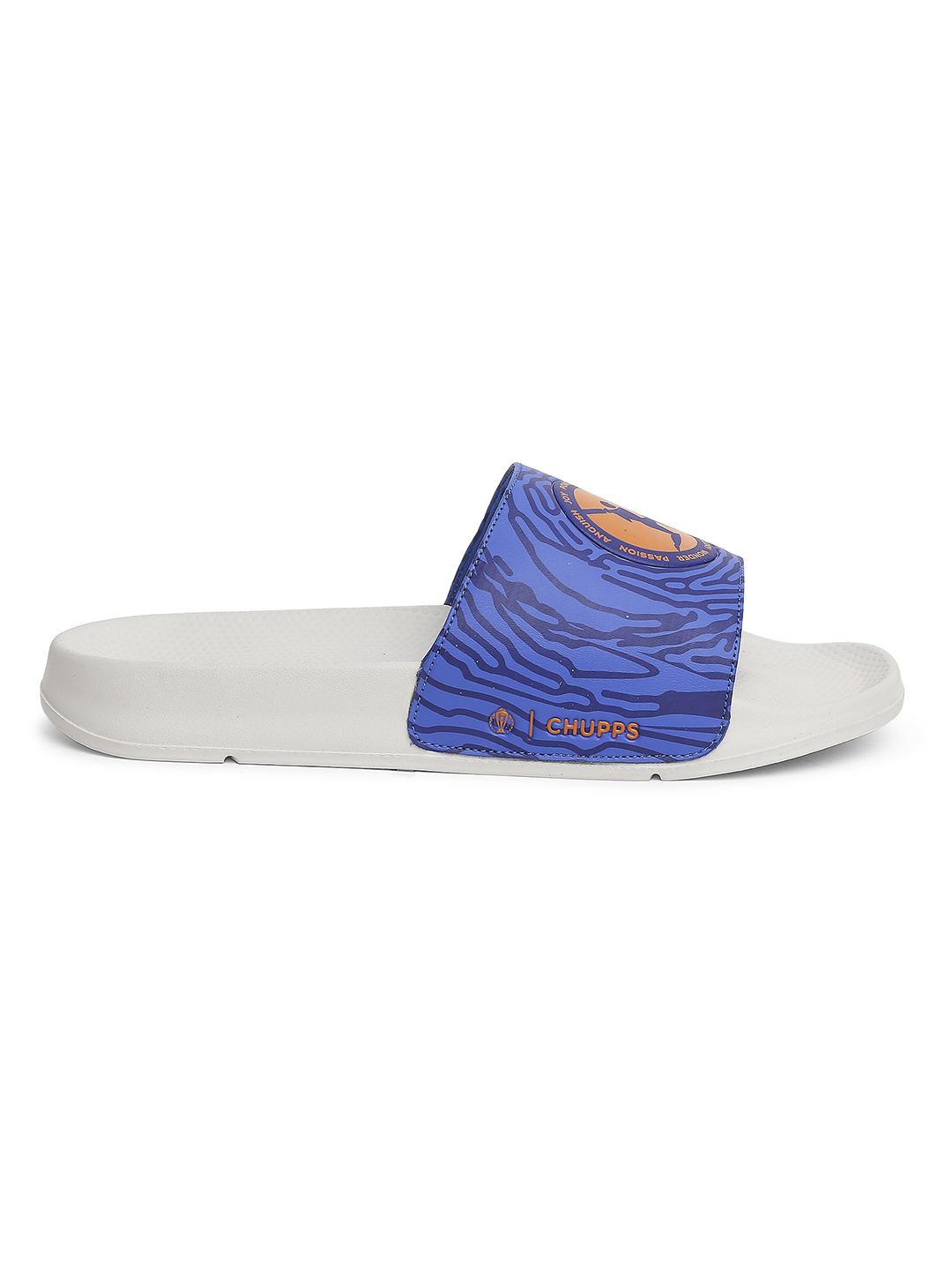 ICC CWC-23 ICC CWC-23 Men's Printed ERGO-X Grey Blue Super Comfort Sliders (2)
