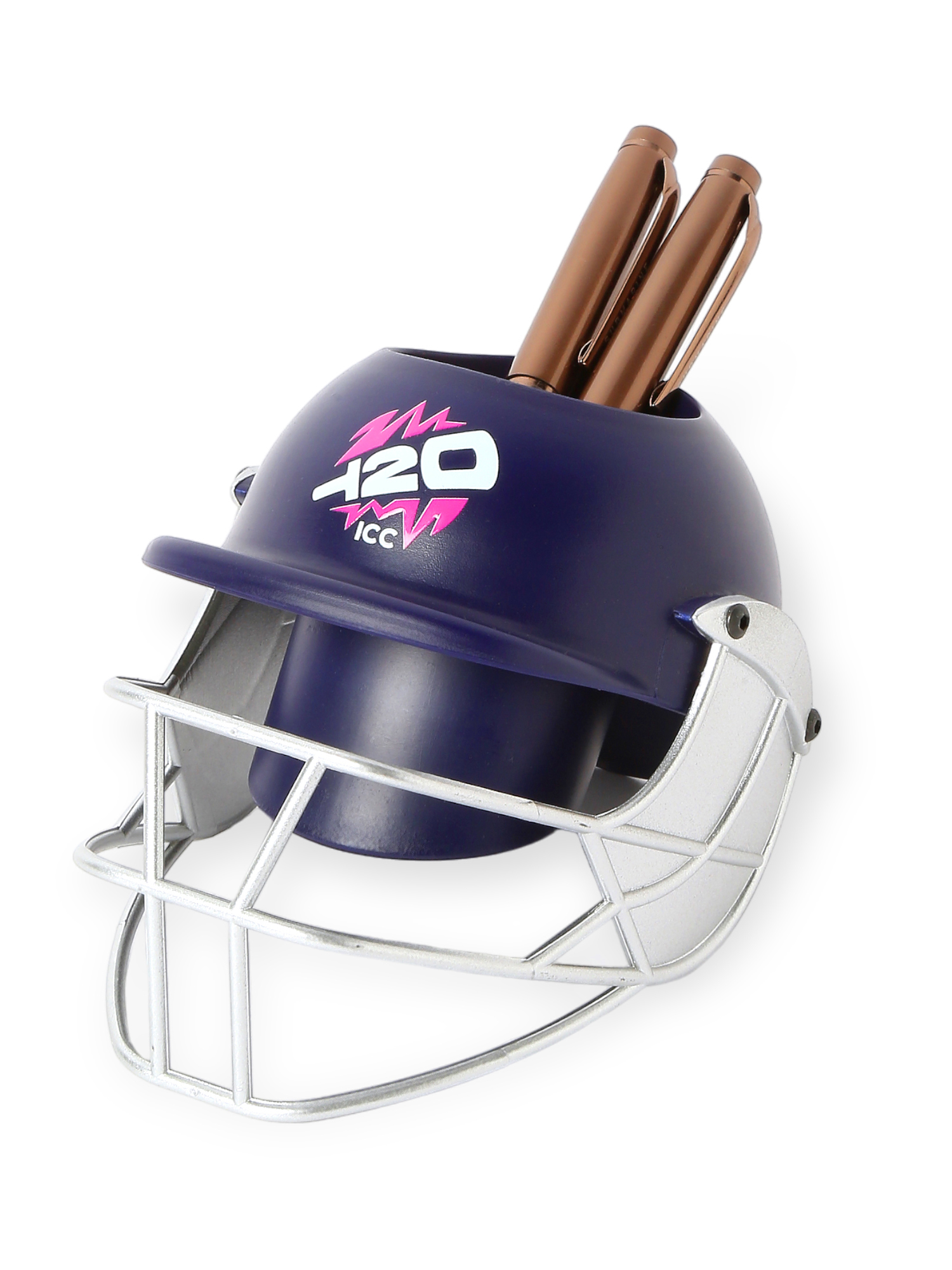 ICC T20 Helmet Shaped ICC T20 Logo Blue Pen Stand (7)