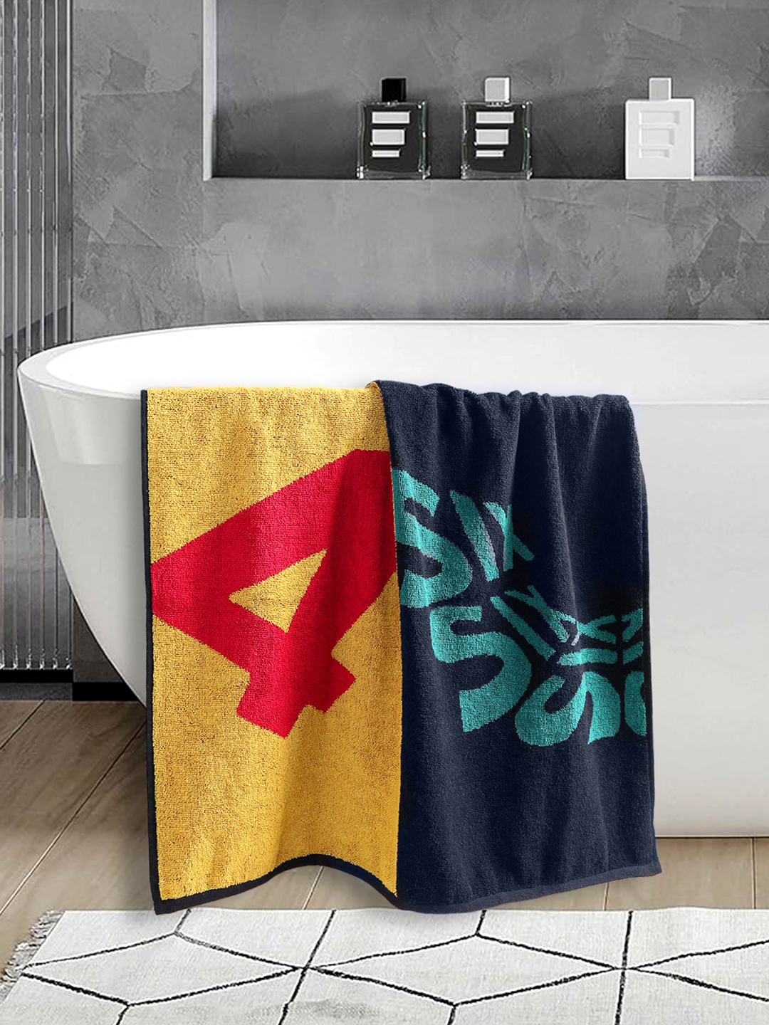 ICC T20 ICC Men's T20 WC-24, Bath Towel, Premium Cotton, Soft & Absorbent, Full Size - 75 cm x 140 cm, Multicolor, 470 G (4)