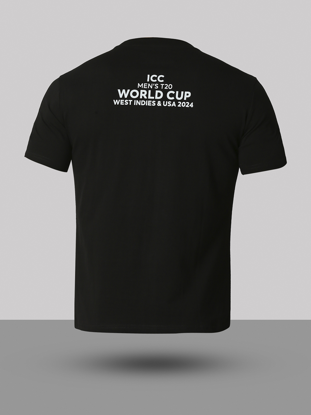 ICC T20 ICC Men's T20 WC-24 Black Graphic Printed Half Sleeves Cotton Round Neck T-Shirt (8)
