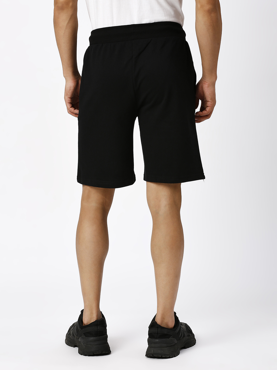 ICC T20 ICC Men's T20 WC-24 Black Logo Printed Mid-Rise Cotton Sports Shorts (4)
