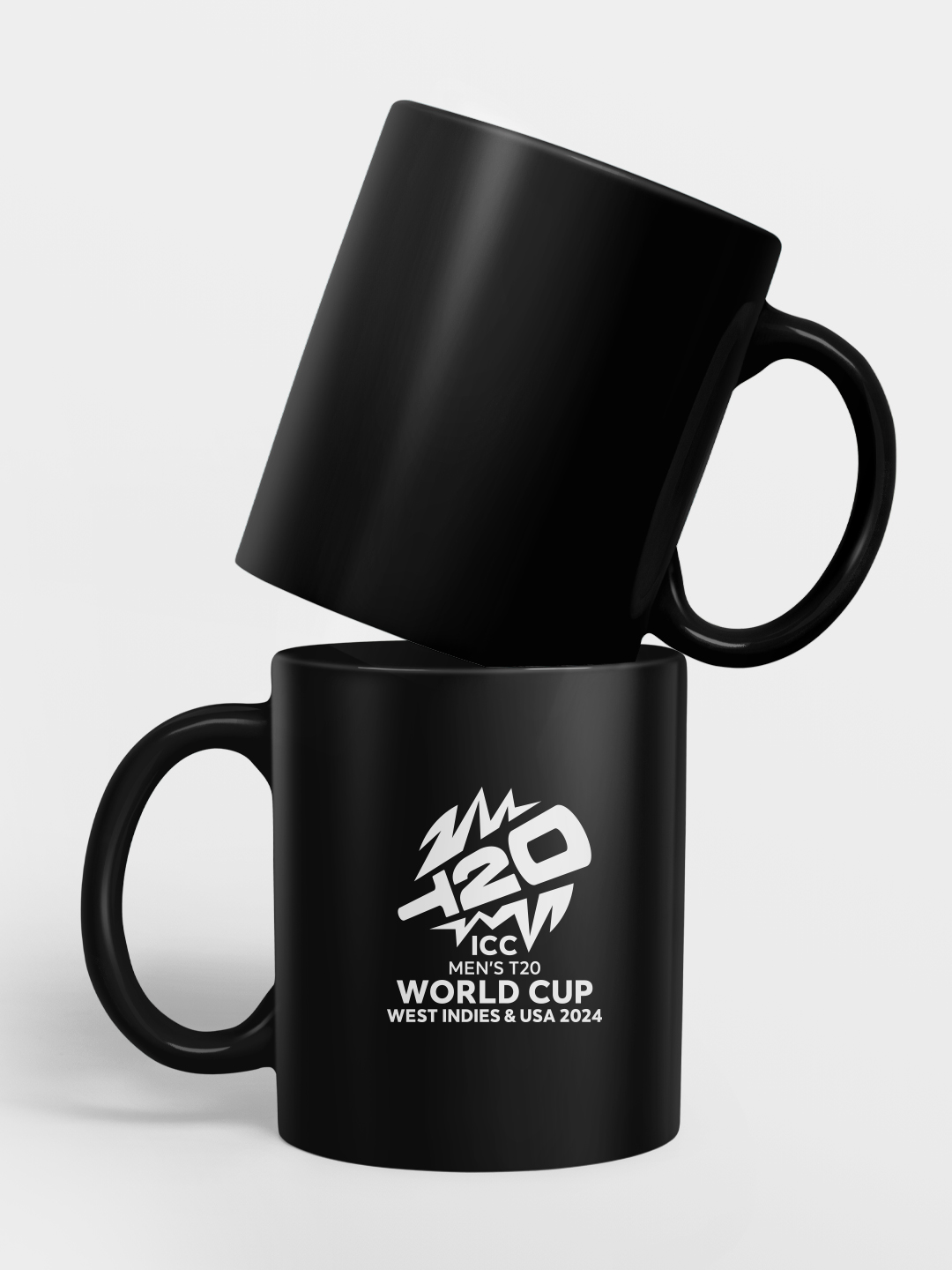 ICC T20 ICC Men's T20 WC-24 Black Printed Ceramic Glossy Mug 325 ml - (Pack of 1) (1)
