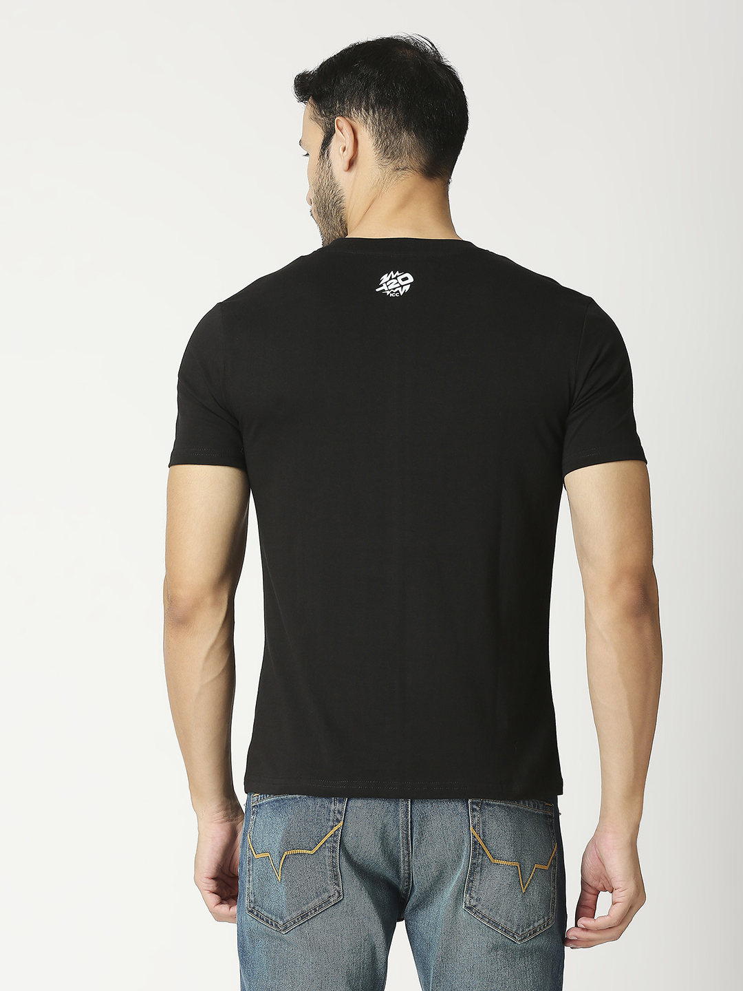 ICC T20 ICC Men's T20 WC-24 Black Printed Half Sleeves Cotton Round Neck T-Shirt (4)