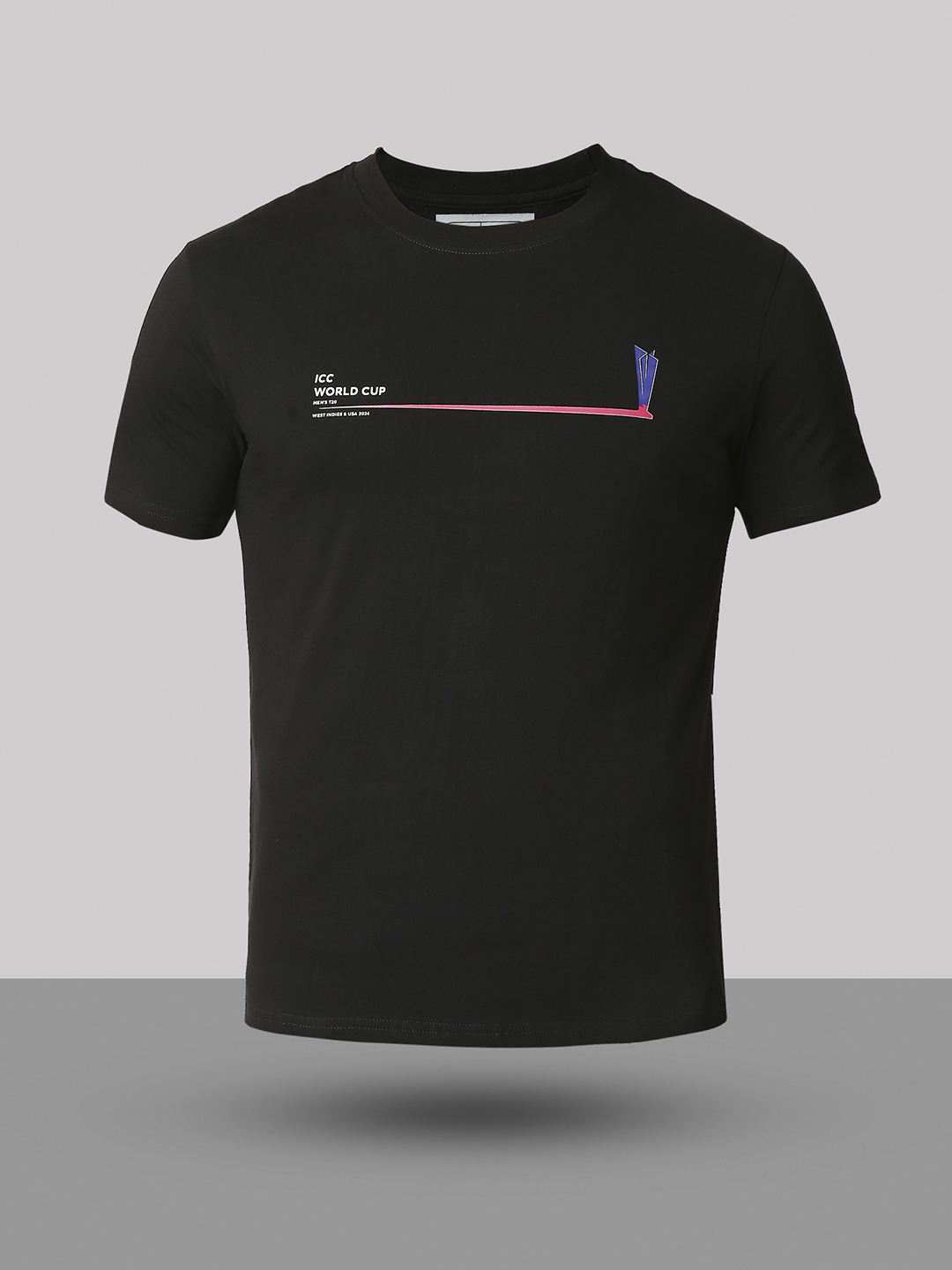 ICC T20 ICC Men's T20 WC-24 Black Printed Half Sleeves Cotton Round Neck T-Shirt (7)