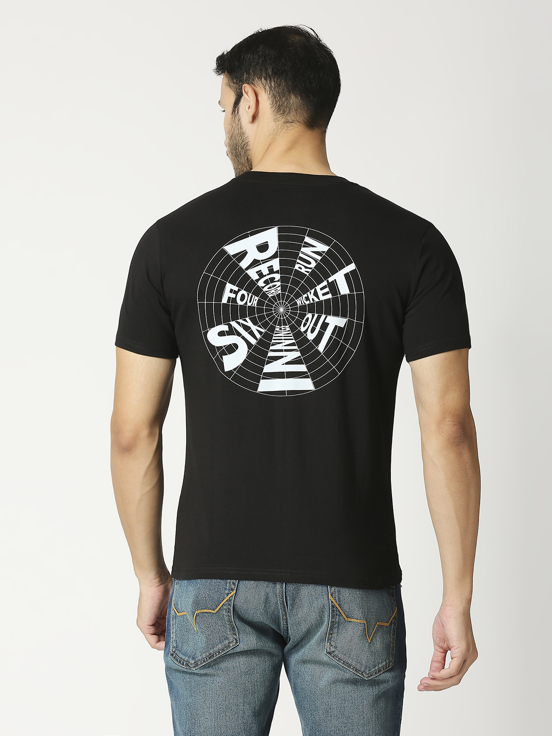 ICC T20 ICC Men's T20 WC-24 Black Typography Printed Half Sleeves Cotton Round Neck T-Shirt (4)