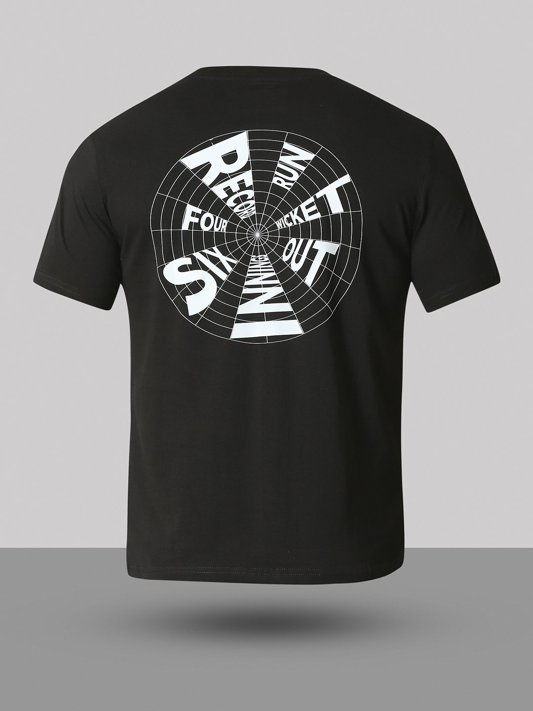 ICC T20 ICC Men's T20 WC-24 Black Typography Printed Half Sleeves Cotton Round Neck T-Shirt (8)