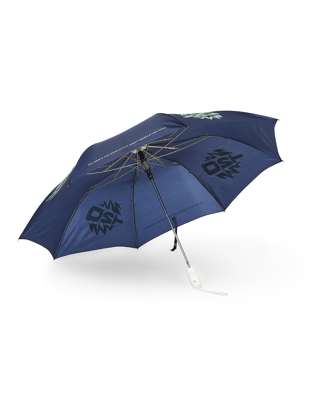 ICC T20 ICC Men's T20 WC-24 Blue Printed 2-Fold Automatic Umbrella - 24 inch