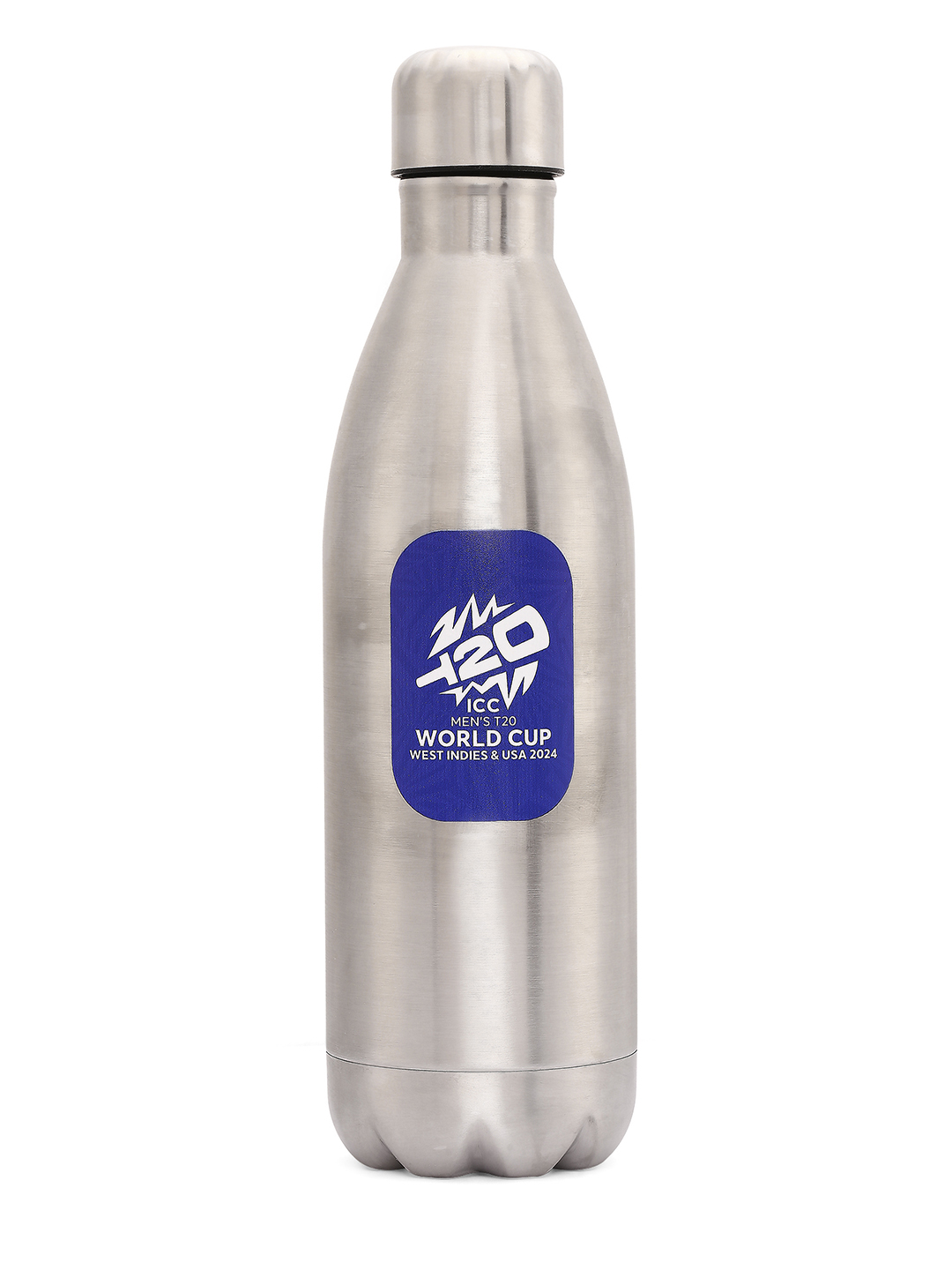 ICC T20 ICC Men's T20 WC-24 Blue Printed Refrigerator Safe Single Walled Stainless Steel Water Bottle - 1 Ltr (1)