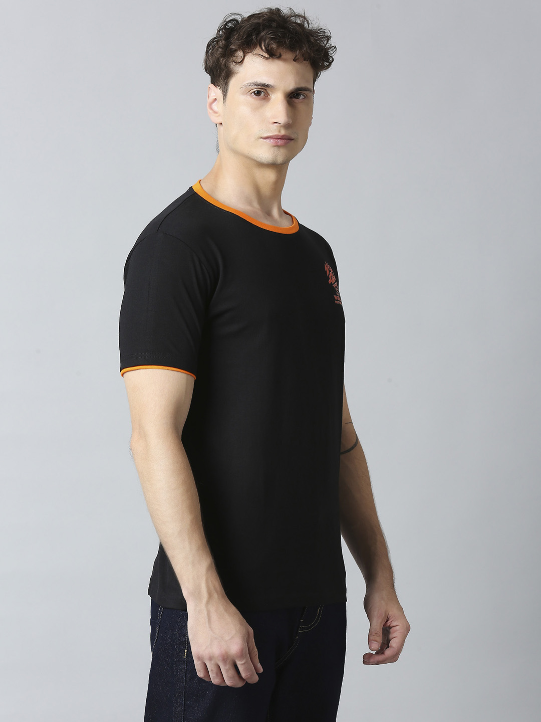 ICC T20 ICC Men's T20 WC-24 Charcoal Logo Printed Half Sleeves Round Neck ICC Core Cotton T-Shirt (3)