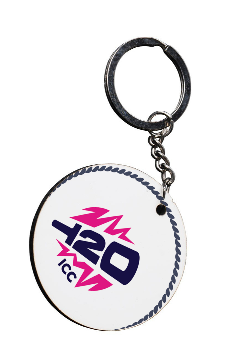 ICC T20 ICC Men's T20 WC-24 Logo Printed Wooden Keychain - (Pack of 1) (2)