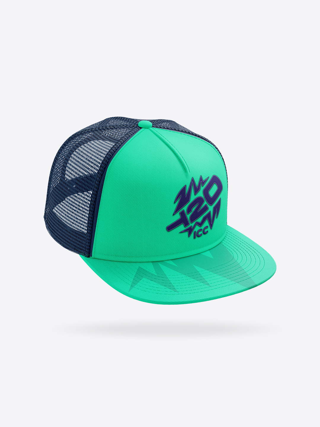 ICC T20 ICC Men's T20 WC-24 Navy and Green Colourblocked Hip Hop Cap with Embroidered Details (1)