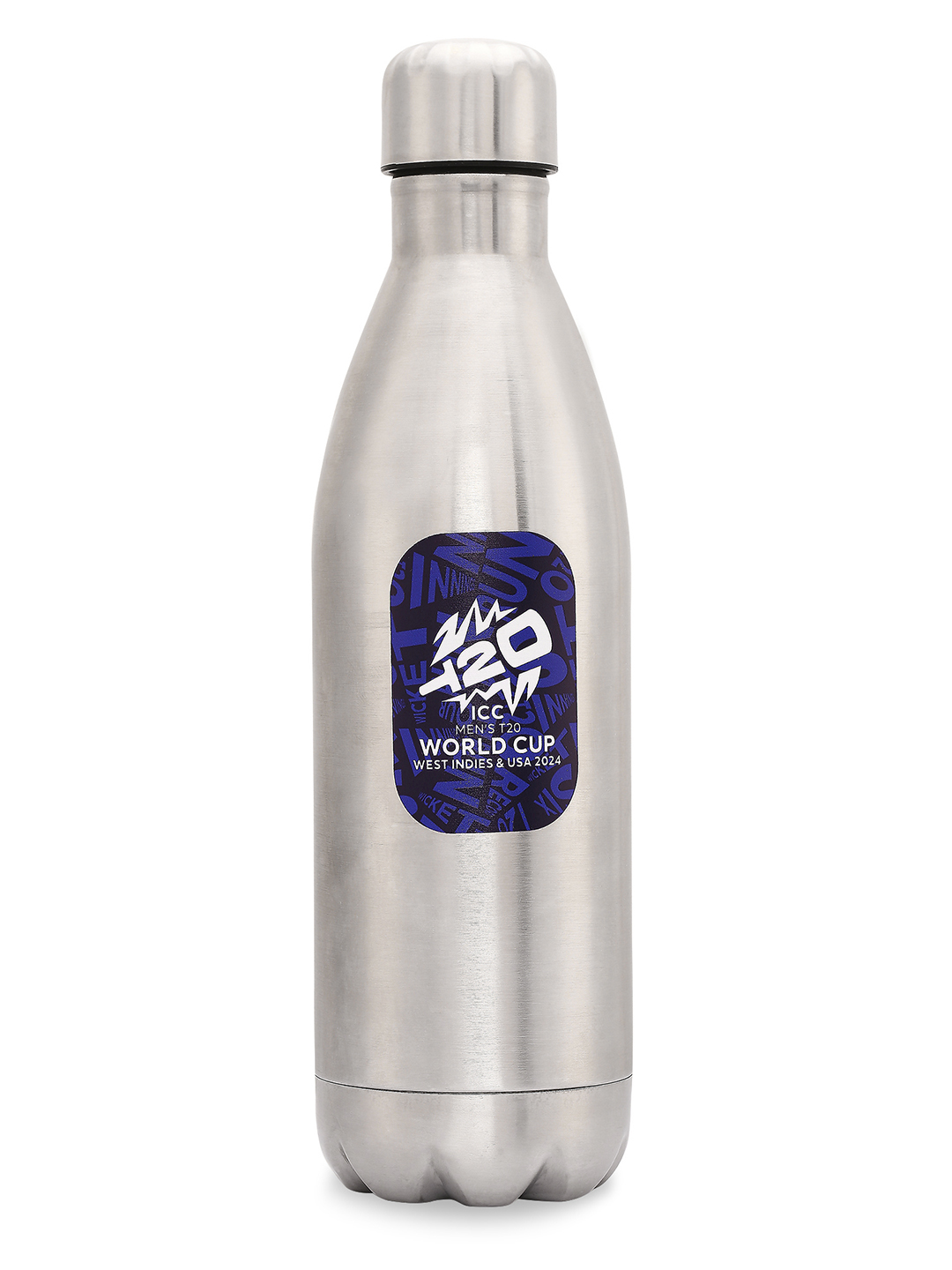 ICC T20 ICC Men's T20 WC-24 Navy Blue Printed Refrigerator Safe Single Walled Stainless Steel Water Bottle - 1 Ltr (1)