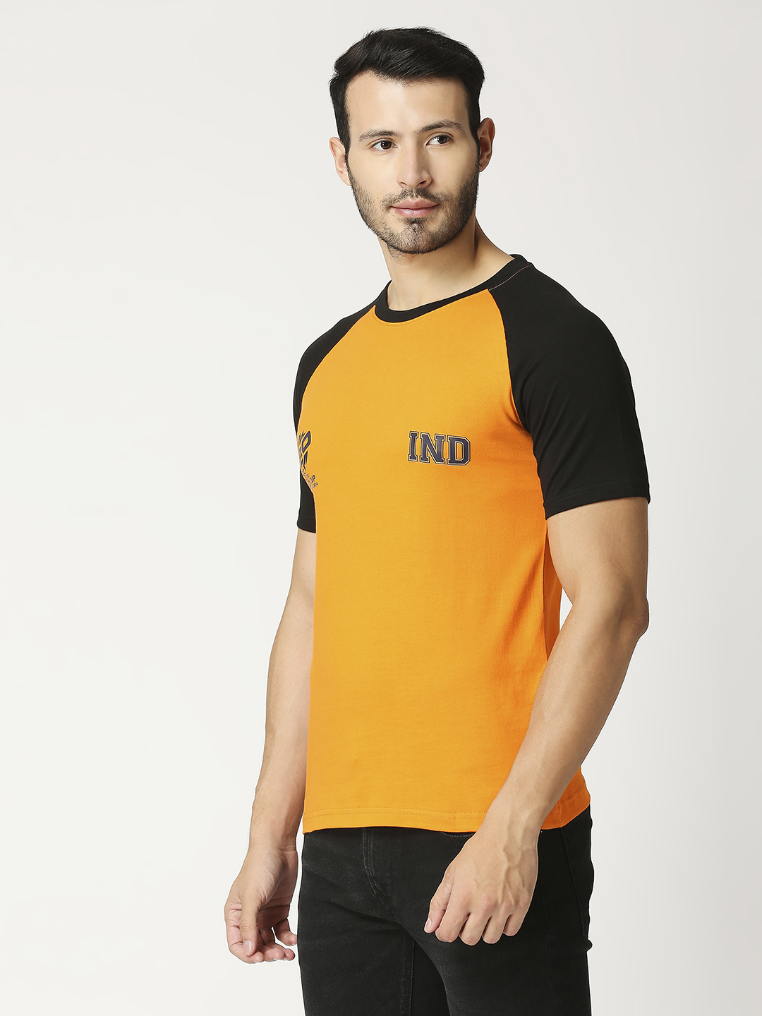 ICC T20 ICC Men's T20 WC-24 Orange and Black Half Sleeves Round Neck Cotton T-Shirt (3)