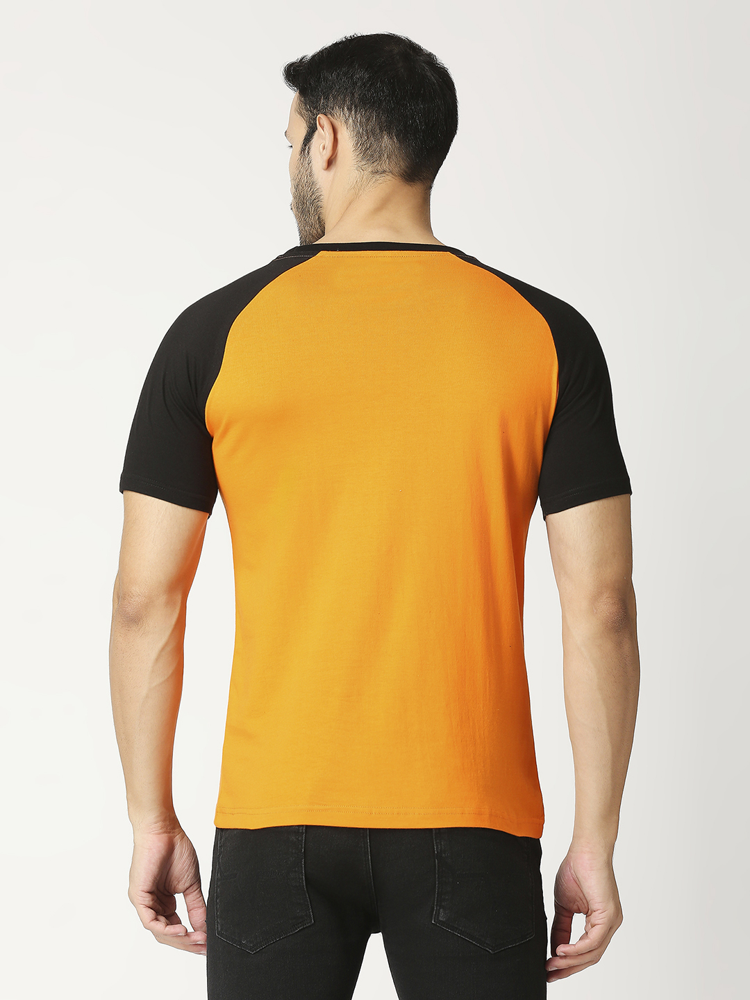 ICC T20 ICC Men's T20 WC-24 Orange and Black Half Sleeves Round Neck Cotton T-Shirt (5)