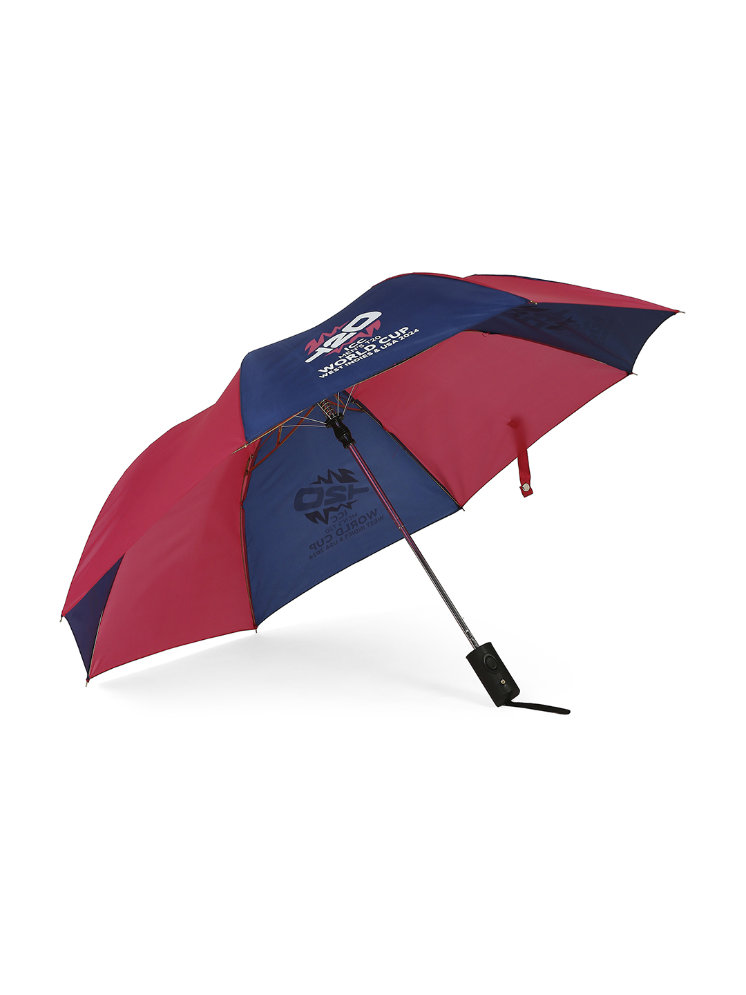 ICC T20 ICC Men's T20 WC-24 Pink and Blue Printed 2-Fold Automatic Umbrella - 21 inch (1)