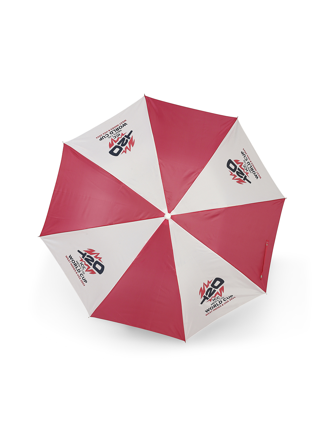 ICC T20 ICC Men's T20 WC-24 Pink and White Printed 2-Fold Automatic Umbrella - 24 inch (2)