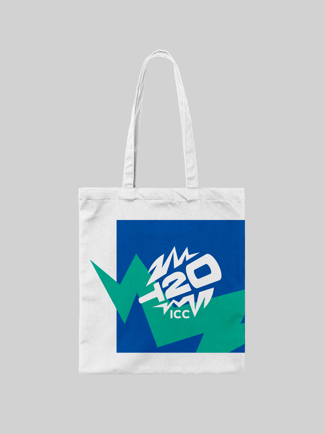 ICC T20 ICC Men's T20 WC-24 White and Blue Printed Canvas Tote Bag (3)