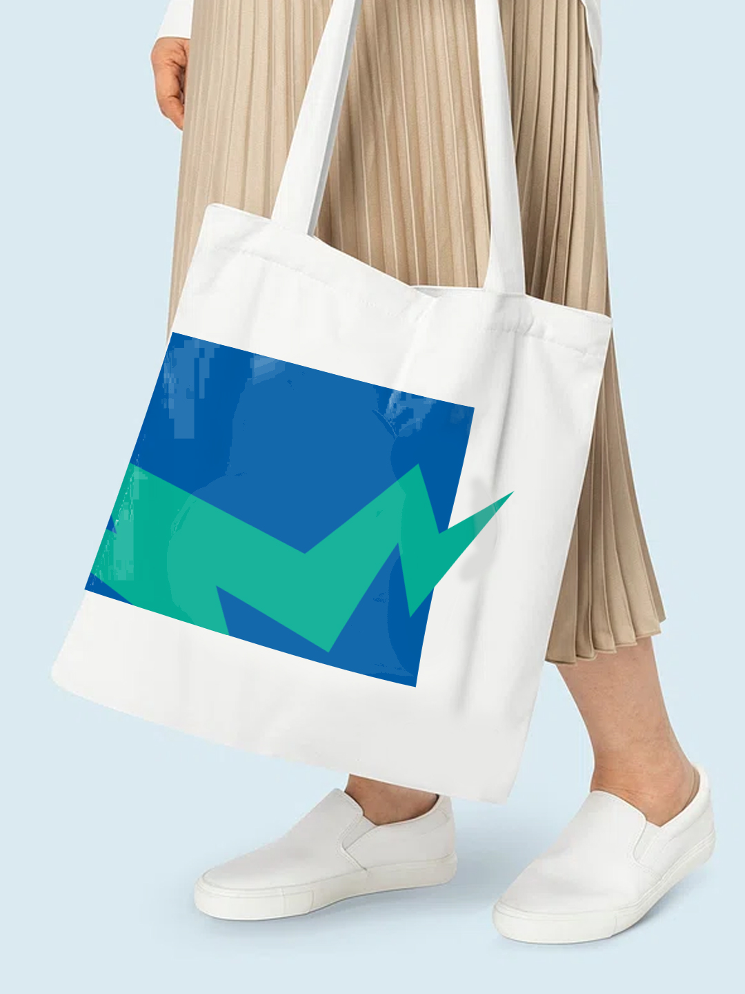 ICC T20 ICC Men's T20 WC-24 White and Blue Printed Canvas Tote Bag (2)