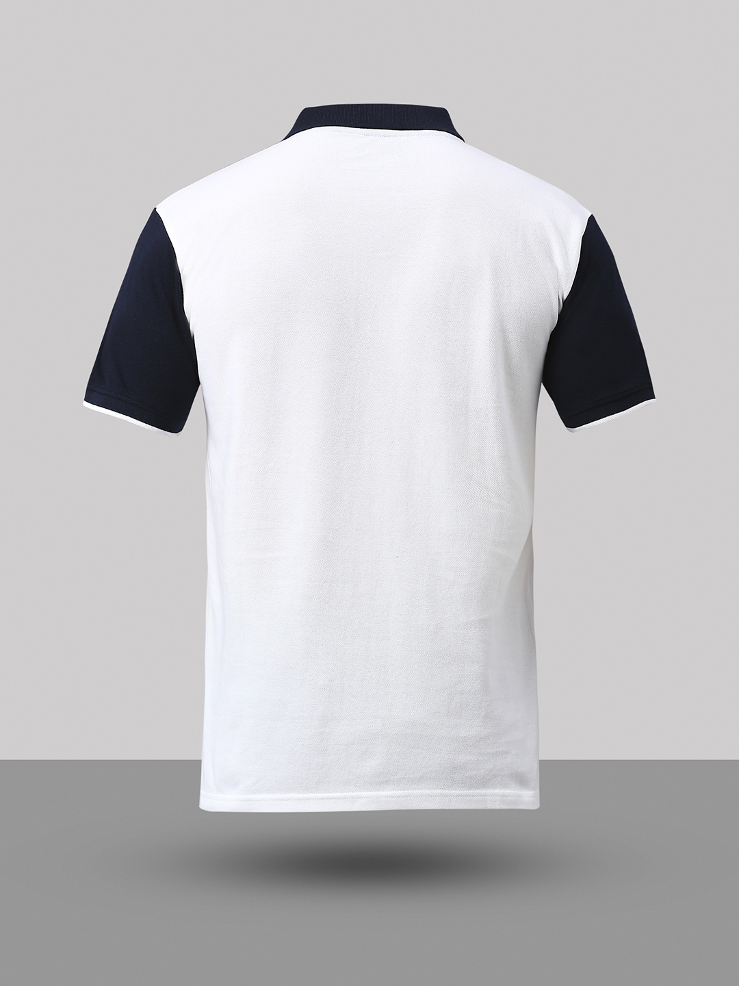 ICC T20 ICC Men's T20 WC-24 White and Navy Blue Colourblocked Half Sleeves Polo Collar Cotton T-Shirt (9)