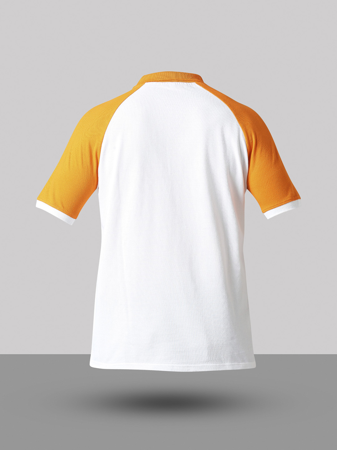 ICC T20 ICC Men's T20 WC-24 White and Orange Half Sleeves Polo Collar Raglan Cotton T-Shirt (9)