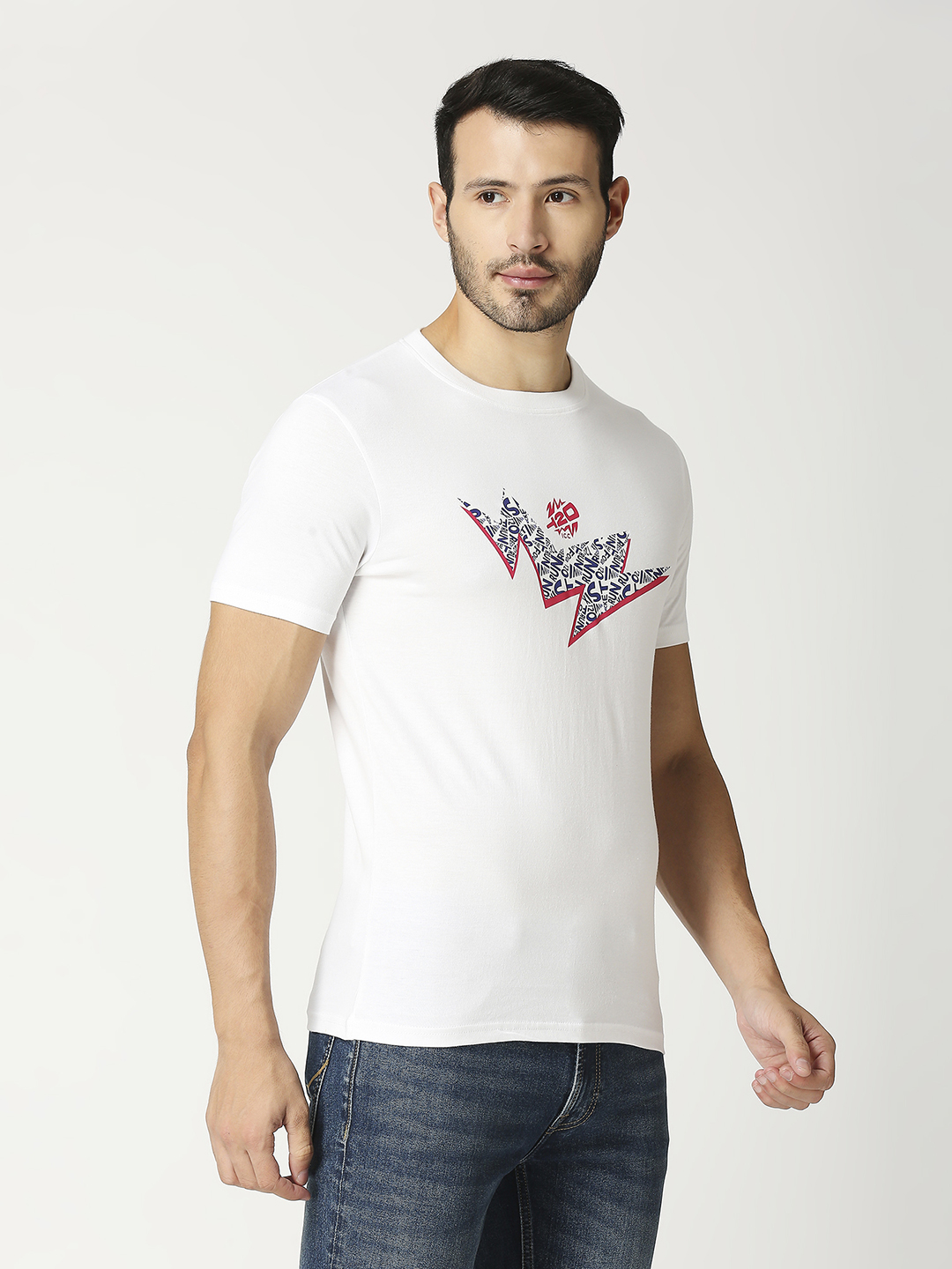 ICC T20 ICC Men's T20 WC-24 White Graphic Printed Half Sleeves Cotton Round Neck T-Shirt (4)