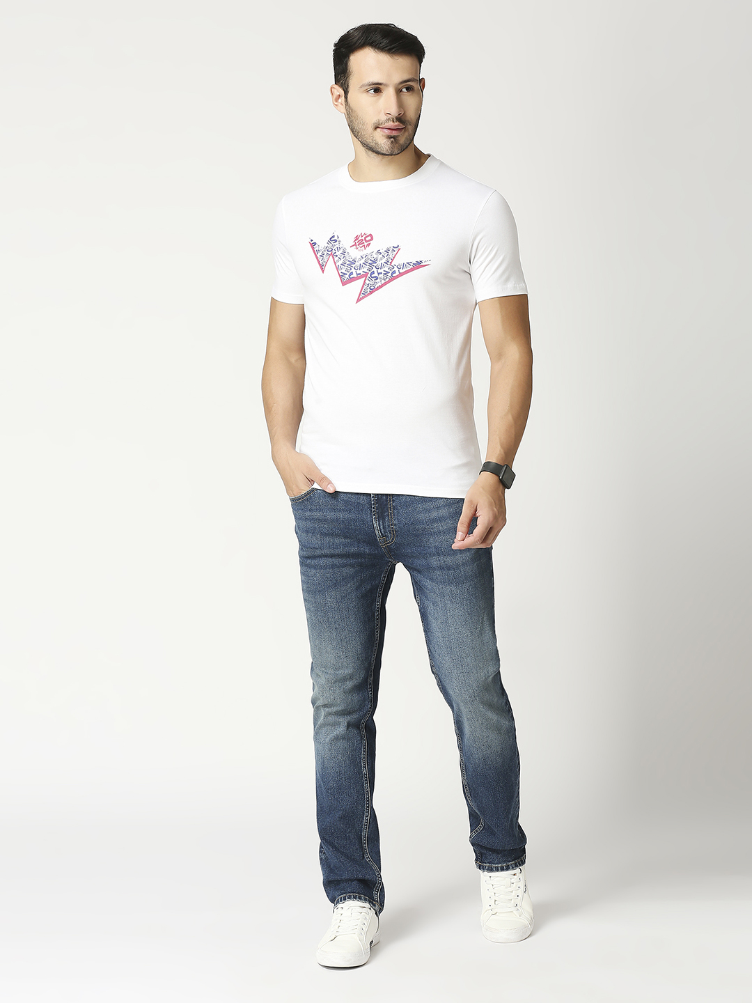 ICC T20 ICC Men's T20 WC-24 White Graphic Printed Half Sleeves Cotton Round Neck T-Shirt (7)