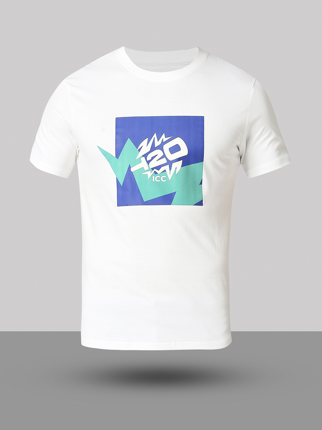 ICC T20 ICC Men's T20 WC-24 White Graphic Printed Half Sleeves Cotton Round Neck T-Shirt (7)