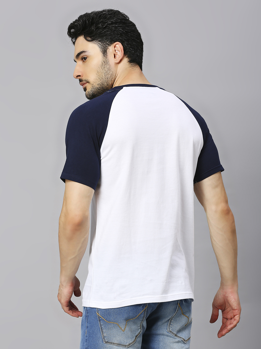 ICC T20 ICC Men's T20 WC-24 White & Navy Blue Logo Printed Half Sleeves Round Neck Cotton T-Shirt (5)
