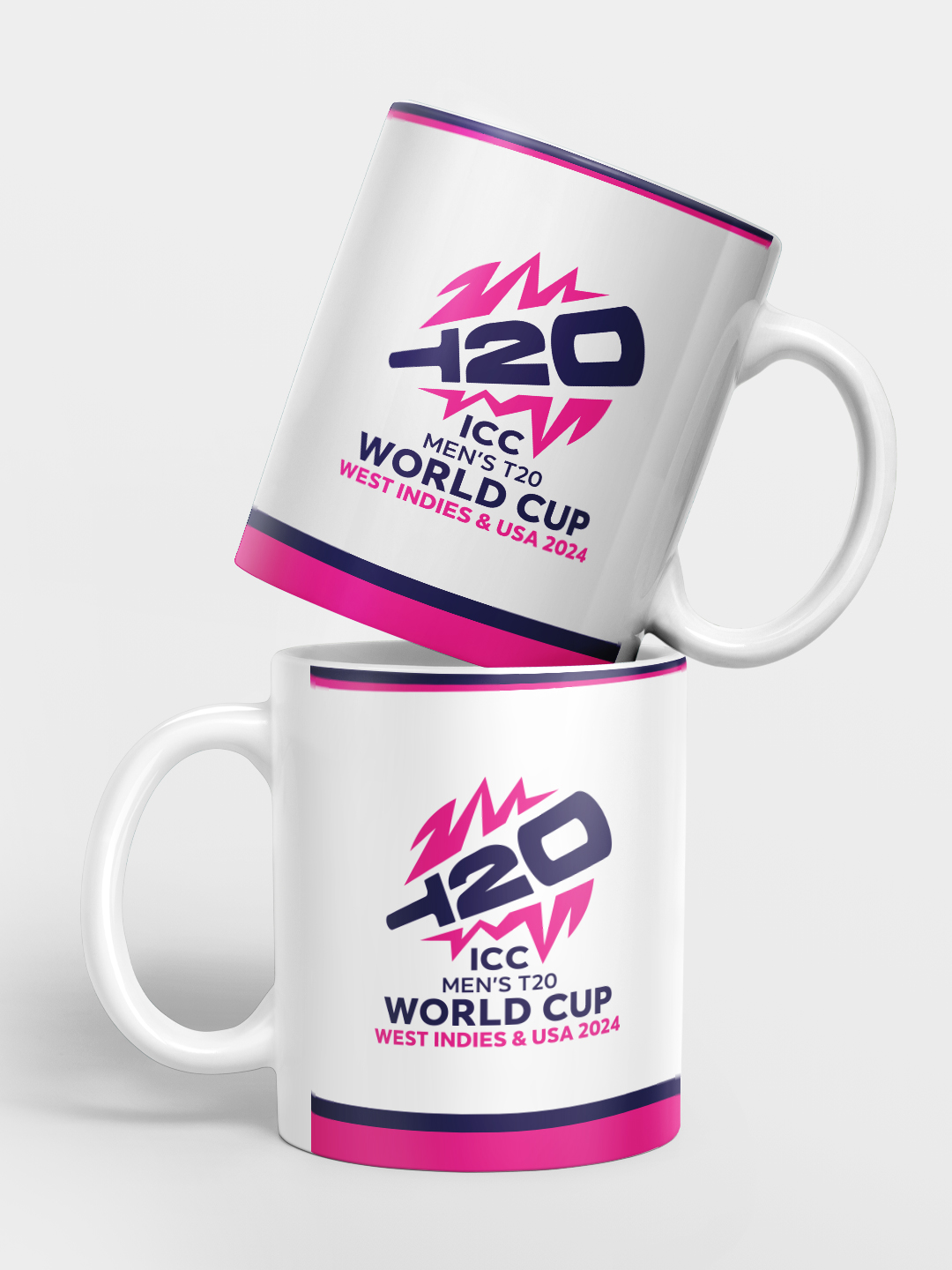 ICC T20 ICC Men's T20 WC-24 White Printed Ceramic Glossy Mug 325 ml - (Pack of 1) (1)