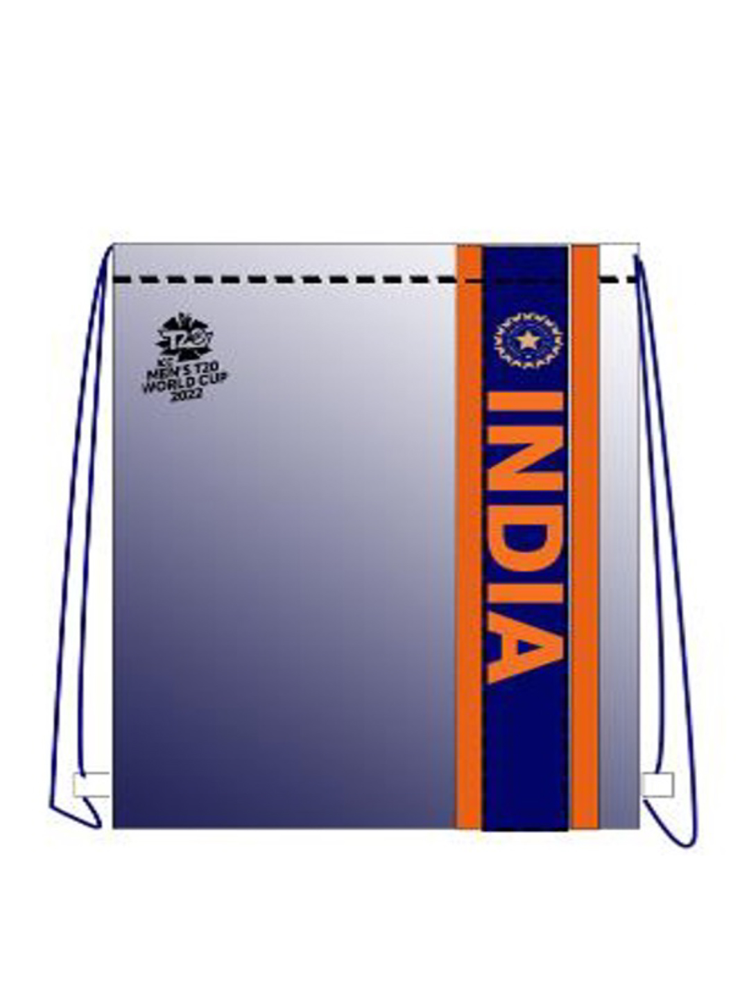 ICC T20 Unisex Blue and White String Bag (1)