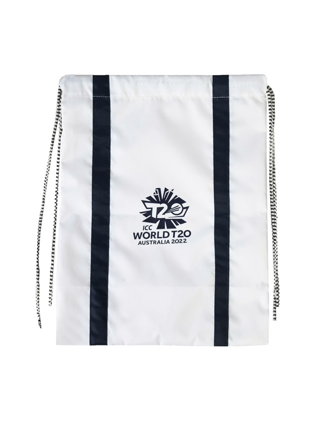 ICC T20 Unisex White and Black String Bag (1)