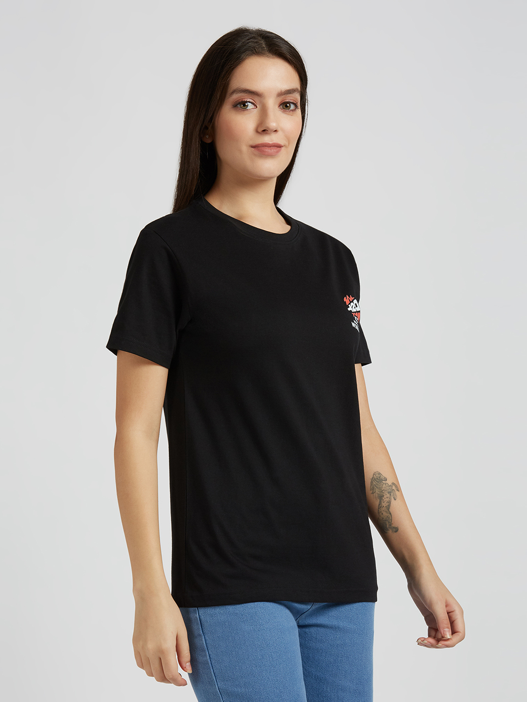 ICC WWC T20 ICC Women's T20 WC-24 Black Graphic Printed Cotton T-Shirt (5)