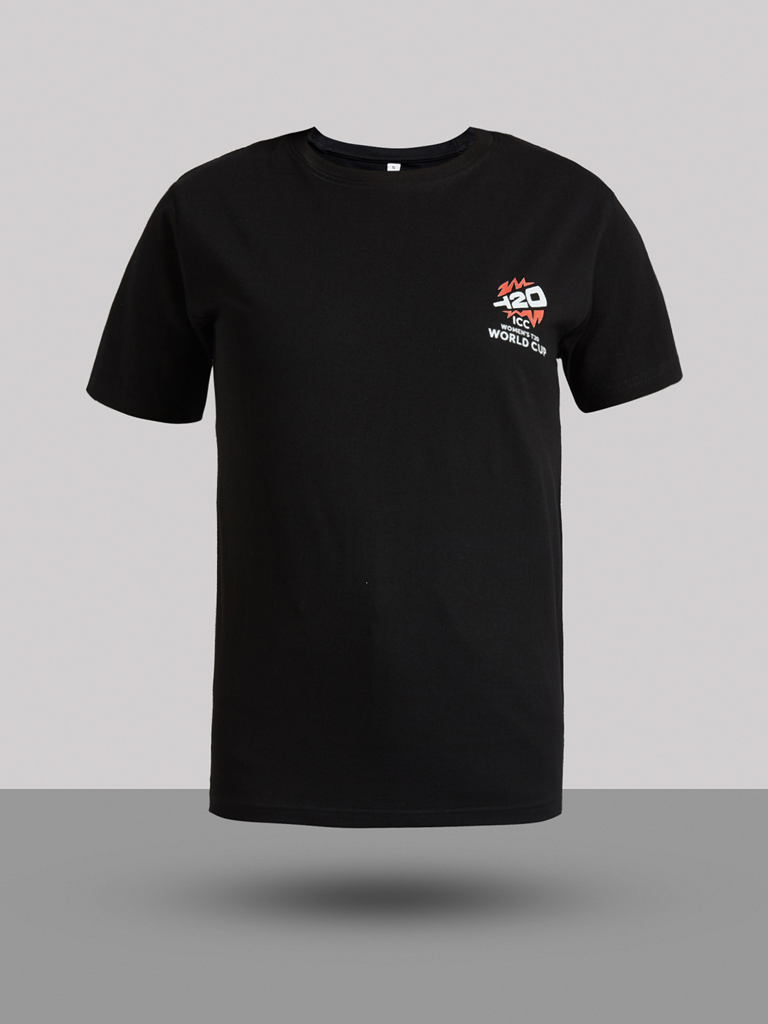 ICC WWC T20 ICC Women's T20 WC-24 Black Graphic Printed Cotton T-Shirt (8)