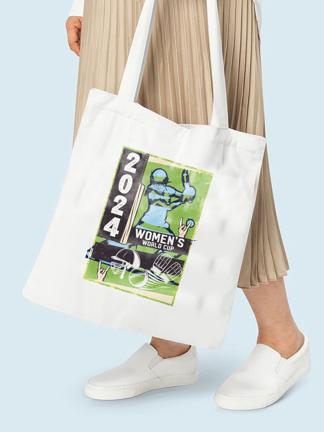 ICC WWC T20 ICC Women's T20 WC-24 Canvas Tote Bag-Pack of 1 (1)