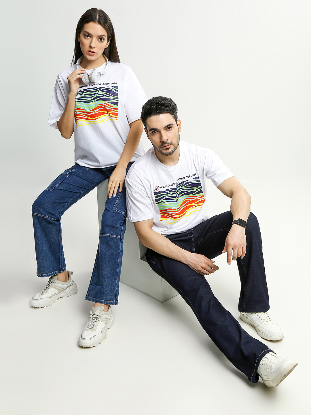 ICC Women's T20 WC-24 ICC Women's Trophy Tour Oversized Cotton T-Shirt
