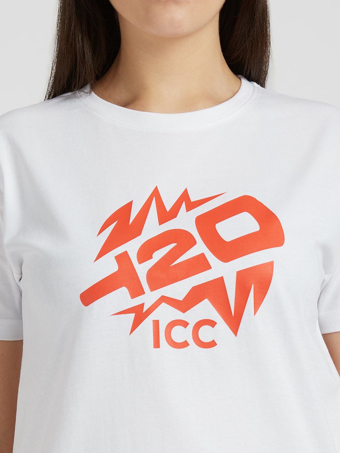 ICC WWC T20 ICC Women's T20 WC-24 White Graphic Printed Cotton T-Shirt (8)