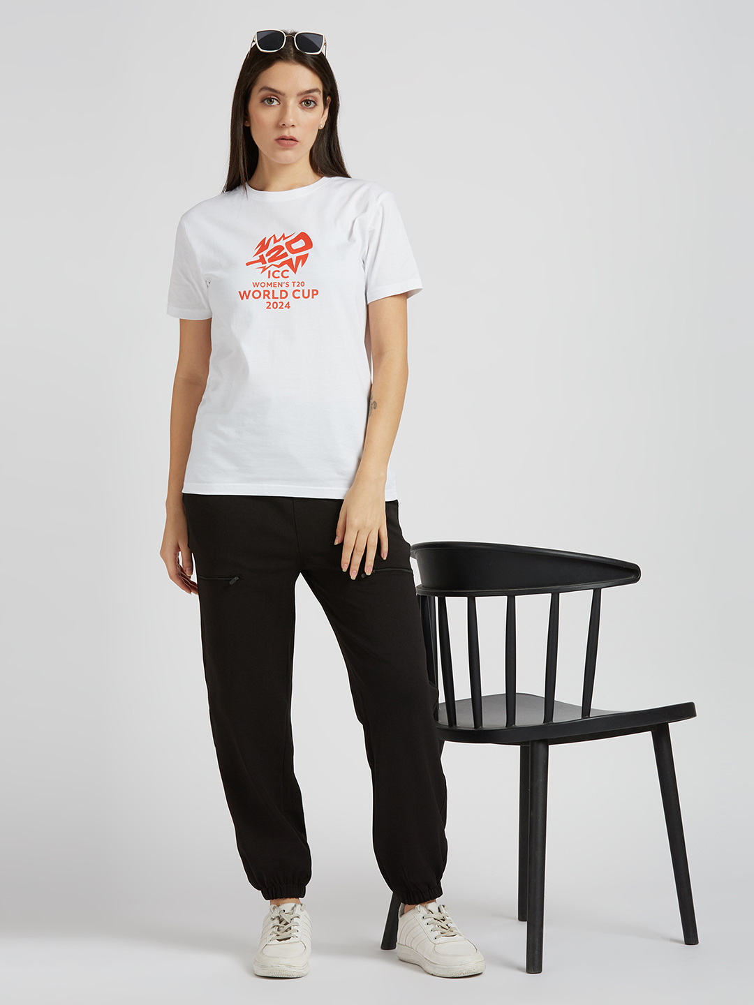 ICC WWC T20 ICC Women's T20 WC-24 White Graphic Printed Cotton T-Shirt (7)