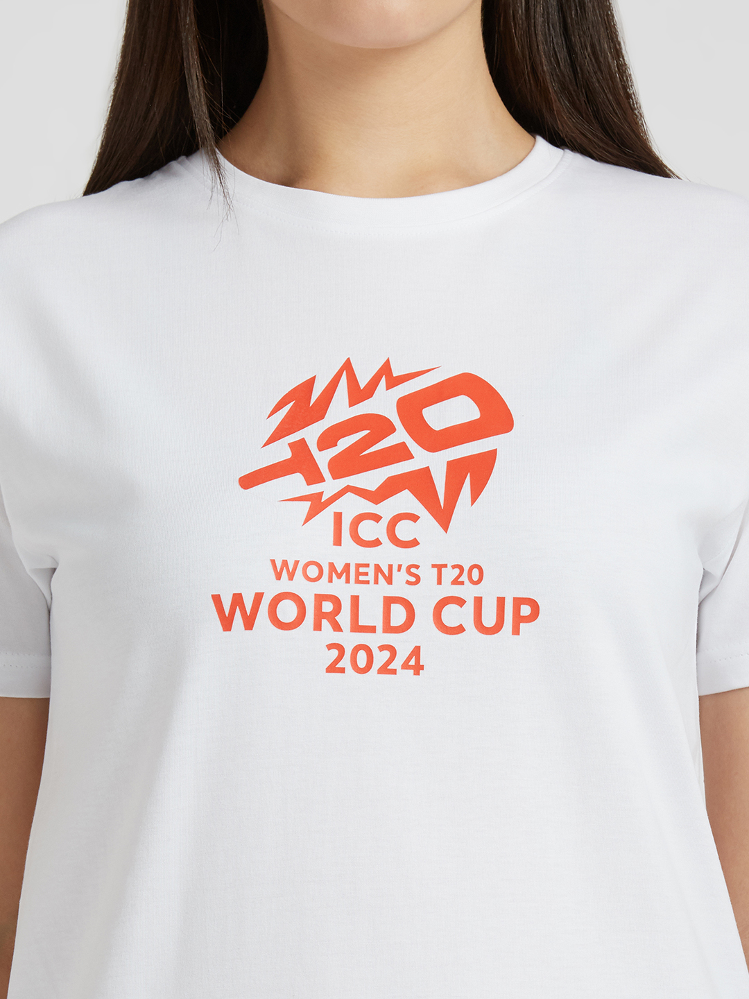 ICC WWC T20 ICC Women's T20 WC-24 White Graphic Printed Cotton T-Shirt (8)