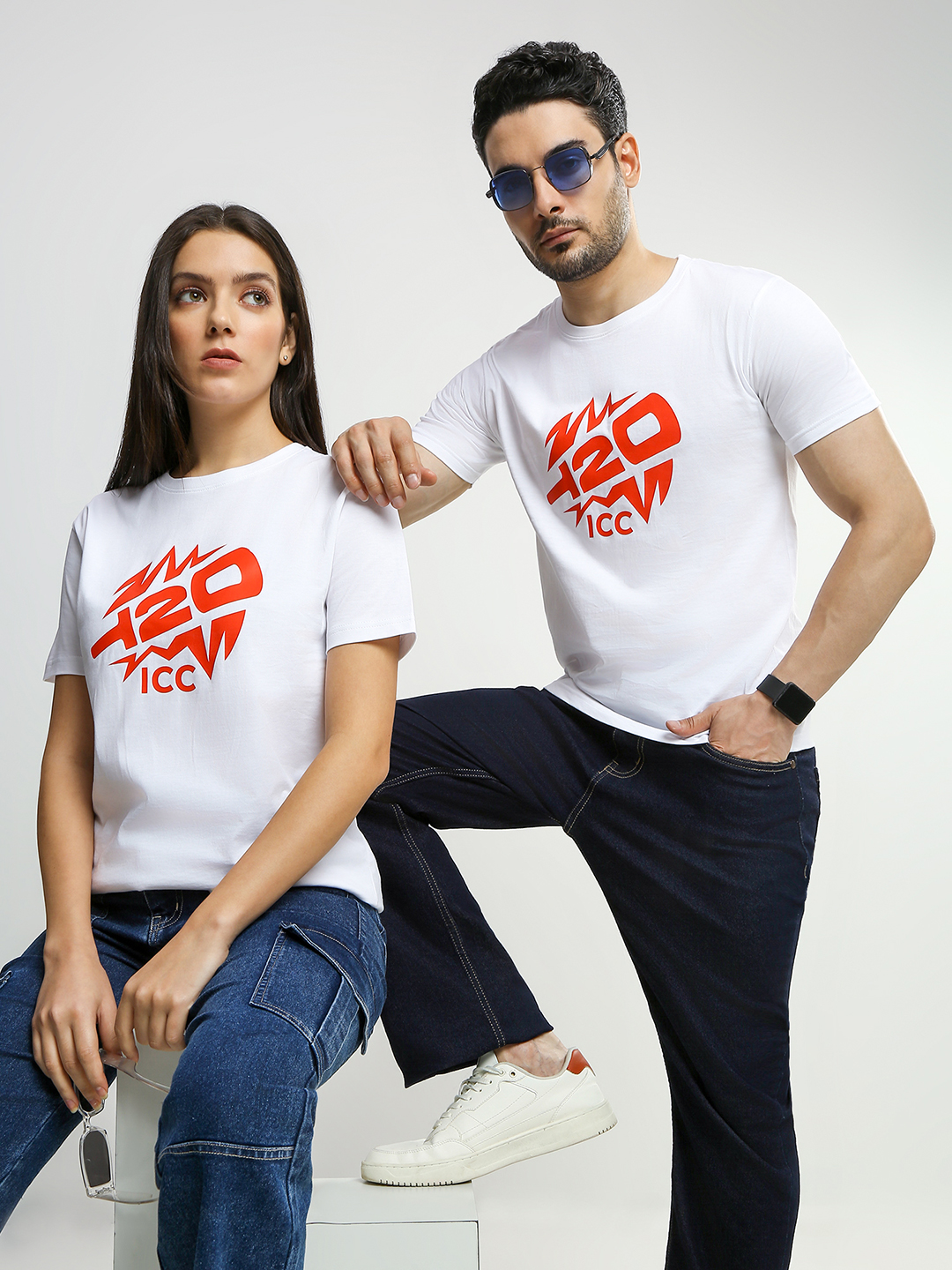 ICC WWC T20 ICC Women's T20 WC-24 White Graphic Printed Cotton T-Shirt (2)