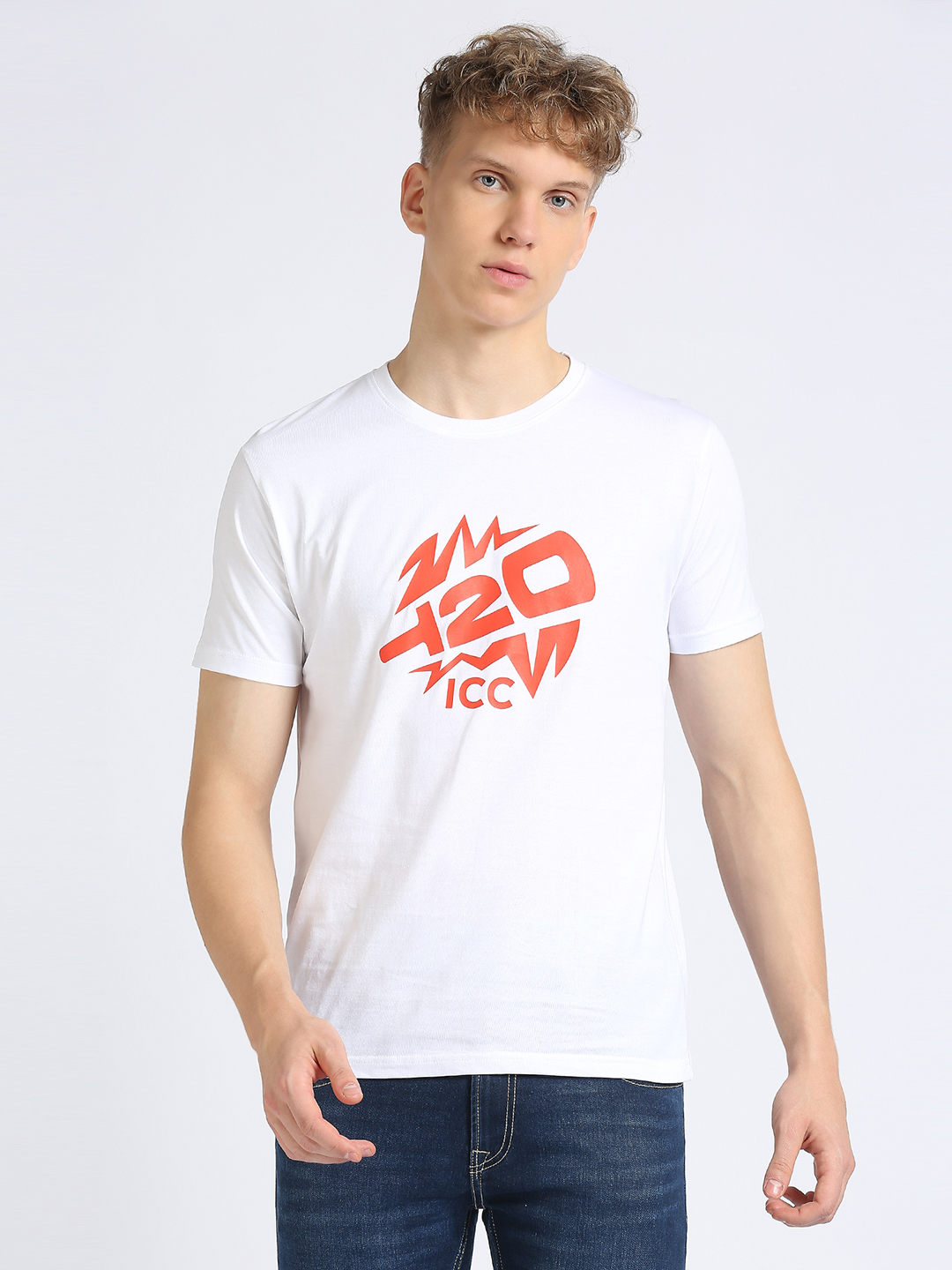 ICC WWC T20 ICC Women's T20 WC-24 White Graphic Printed Cotton T-Shirt (3)