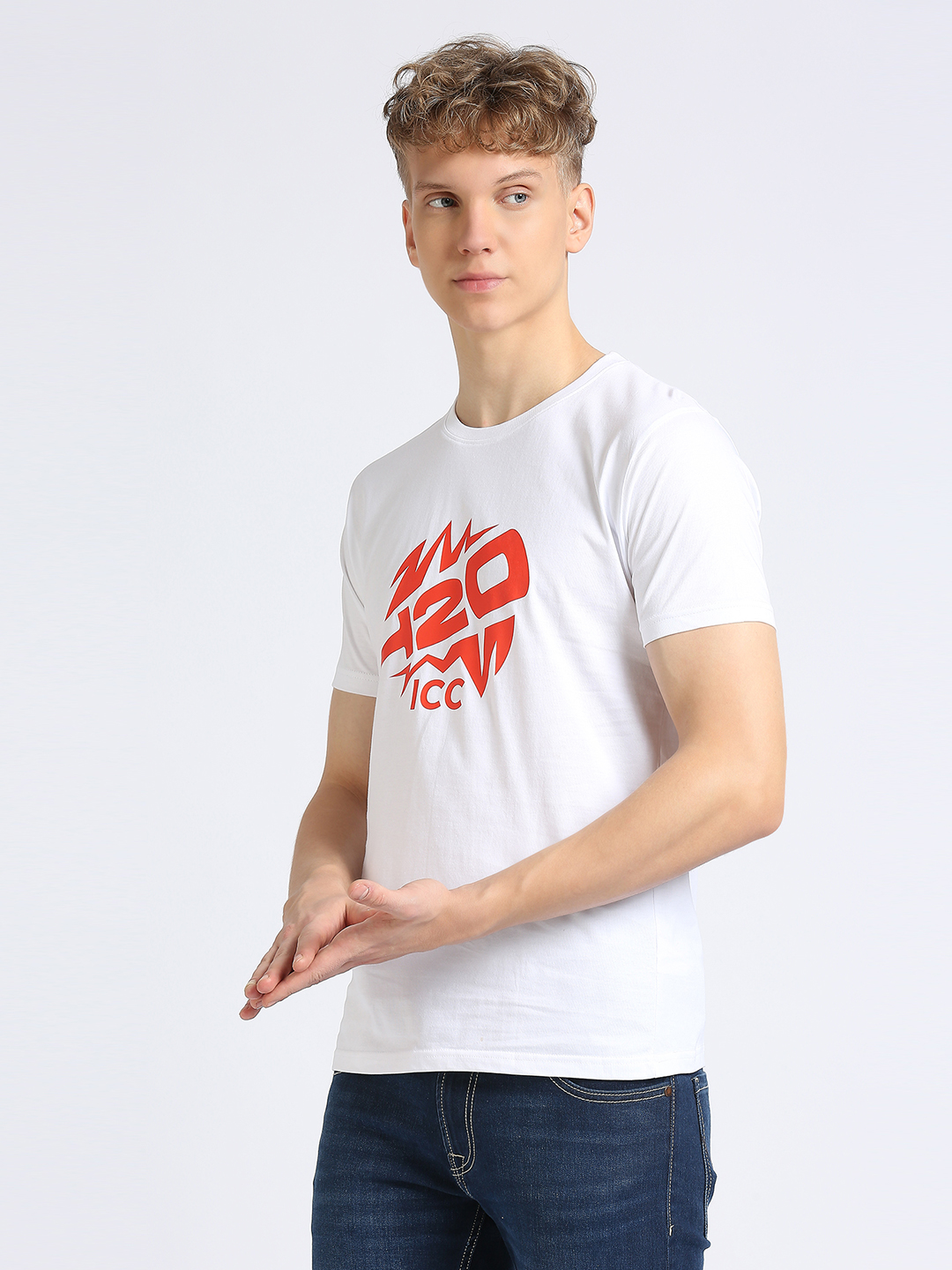 ICC WWC T20 ICC Women's T20 WC-24 White Graphic Printed Cotton T-Shirt (4)